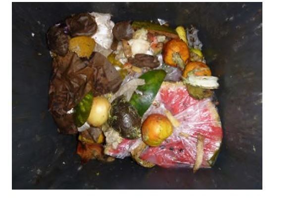 K�chenabf�lle im Hausm�ll mit z. T. noch genie�baren verpackten Lebensmitteln